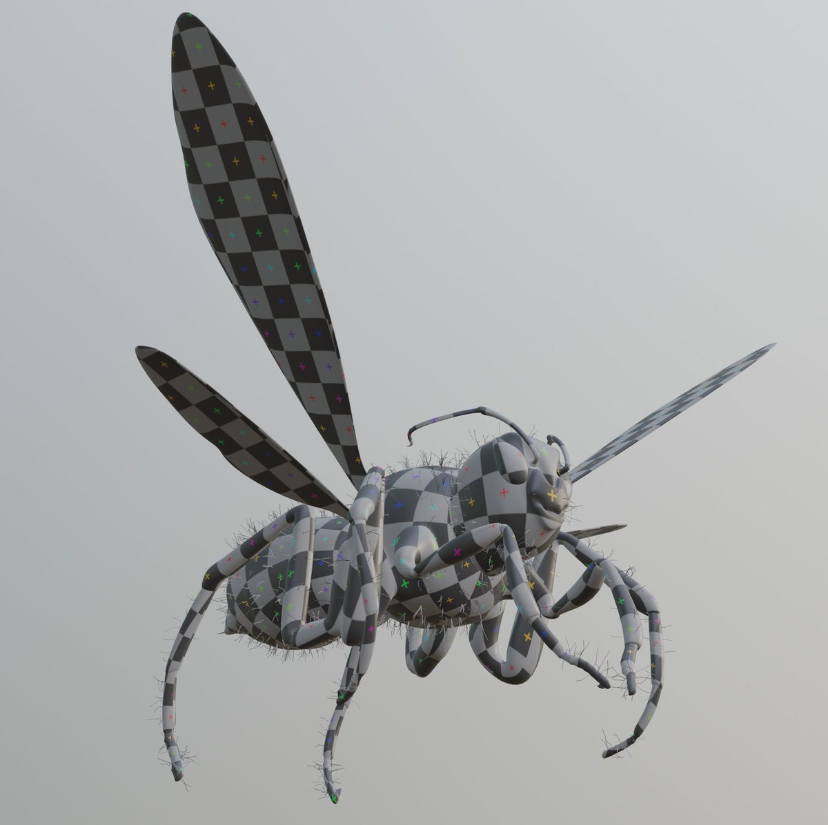 Did a quick #MurderHornet  today for some end to end Blender exercise...  #b3d #eevee