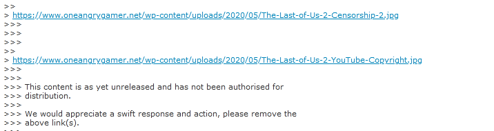 Sony потребовала удалить мемы по The Last of Us Part II с портала One Angry Gamer