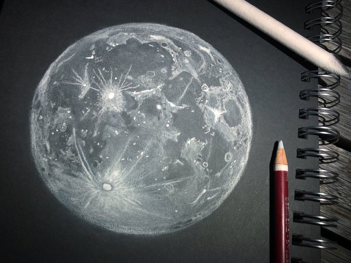 Will Gater On Twitter Attempted A Whole Disc Sketch Of The Full Moon Tonight Turned Into A Bit Of A Marathon 3 Hour Session This Was Made With A 66mm Refractor 2x