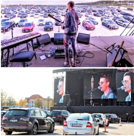 semelavaelmate's tweet photo. Dinamarca volvió a los recitales con el público mirando desde sus autos.. https://t.co/ZseMNglVII