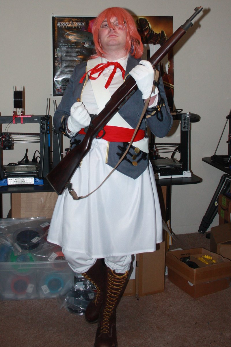 ScarletImpaler's tweet photo. #Springfield #cosplay test from #GirlsFrontline. Needs a tad more work. Skirt is too short and I need new boot laces, otherwise, it's about how well I expected a "closet cosplay with a bit of effort" would be.
#GirlsFrontlineCosplay #GFLCosplay #GFL #SpringfieldCosplay #cosplay https://t.co/3vs6ZYmXL4