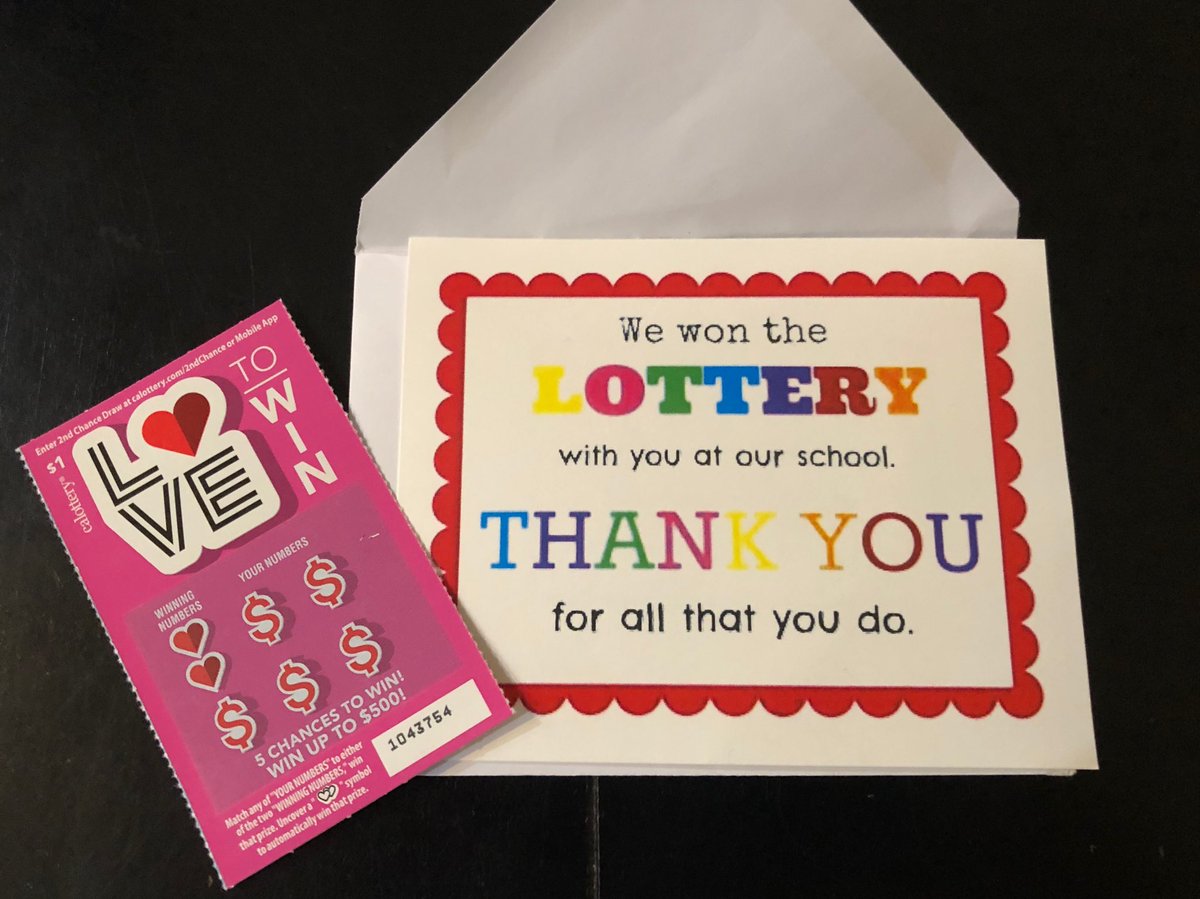Tara Spinelli (@spinelliscience) on Twitter photo Just checked the mail and found this nice Teacher Appreciation note and lottery ticket. Thank you Jay, Lauren, and Joe for thinking of me. I am already a winner at Crystal Middle School! <a href="/CrystalCougars/">Crystal Middle School</a> Just checked the mail and found this nice Teacher Appreciation note and lottery ticket. Thank you Jay, Lauren, and Joe for thinking of me. I am already a winner at Crystal Middle School! <a href="/CrystalCougars/">Crystal Middle School</a>