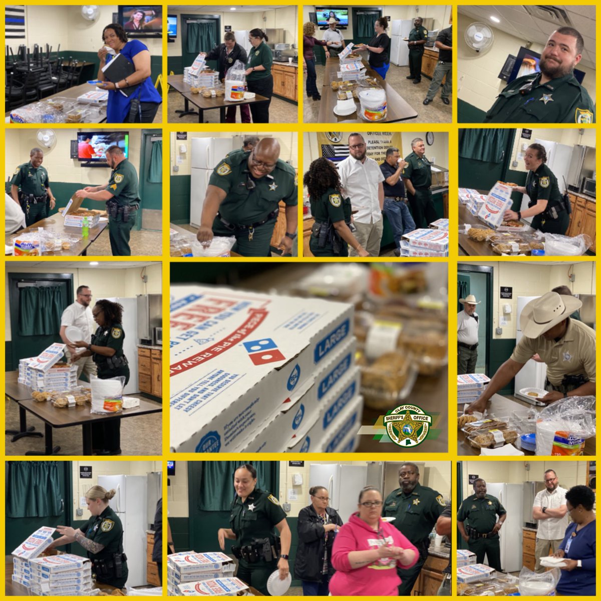 ccsofl's tweet photo. The hard work and dedication of these individuals does not go unnoticed, especially by our community. An anonymous donor provided the #CCSOFL Jail Staff with pizza and cookies today, to thank them in honor of #NationalCorrectionsWeek and #NationalNursesWeek. https://t.co/sWcktQYIiO