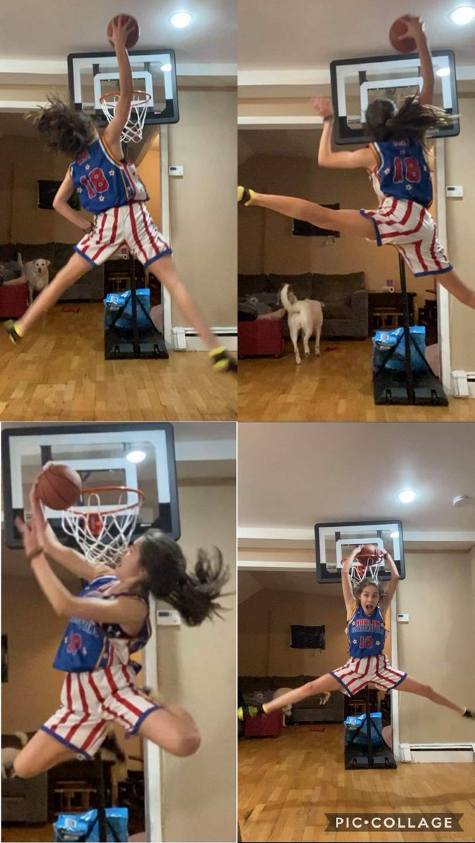 <a href="/WheelerAvenue/">Wheeler Avenue School</a> 
Alexa shows off some basketball moves for Virtual Physical Education Week. Basketball requires hand-eye coordination and endurance.