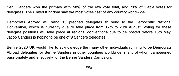 Bernie2020UK's tweet photo. Our statement on @BernieSanders' nephew, Jacob Sanders, running for DA delegate. 

Jacob, end right, works for a homeless charity in the UK &amp; volunteered on Bernie's 1990 Congressional race.

His statement is at: https://t.co/zIz5dWYW0B

@DemsAbroadUK @DemsAbroad @Sanders4Health https://t.co/bIzUGYCpSY
