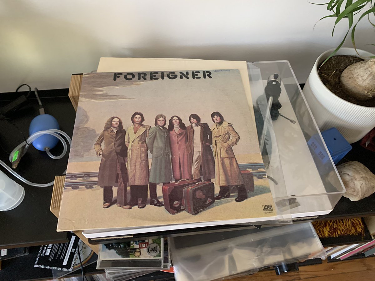 24) don’t have the slightest idea of how i got Foreigner’s debut in my collection. This thing is in perfect condition. Feels Like the First Time it’s ever been spun