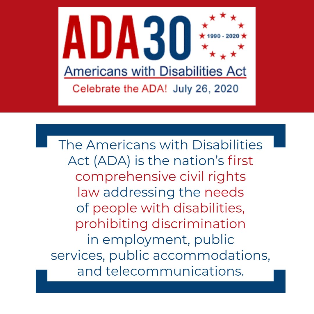 apuaccess's tweet image. July 26, 1990, The Americans with Disabilities Act is signed by President George H. W. Bush. "Let the Shameful Wall of Exclusion Come Tumbling Down." Click this link for great info on the ADA - sites.google.com/apu.edu/adr-on… 

#APUaccessibility #disabilityawareness #accessibility