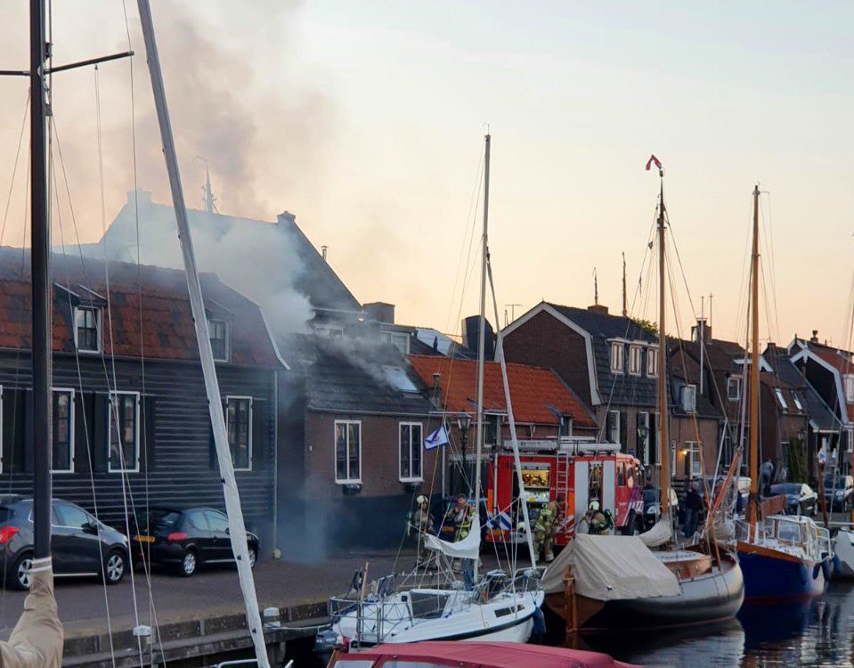 Melding brandweer Spakenburg inzake gebouwbrand