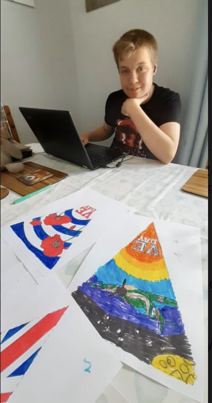 WitchfordVC's tweet photo. Louis has been busy at home. He's mastered coffee cake & helped make bunting for his family Stay at Home VE Day celebrations on Friday.
Tomorrow's challenge is to perfect his fruit scones. Well done Louis this is fantastic #WVCStayHome https://t.co/M9mdsj0wlv