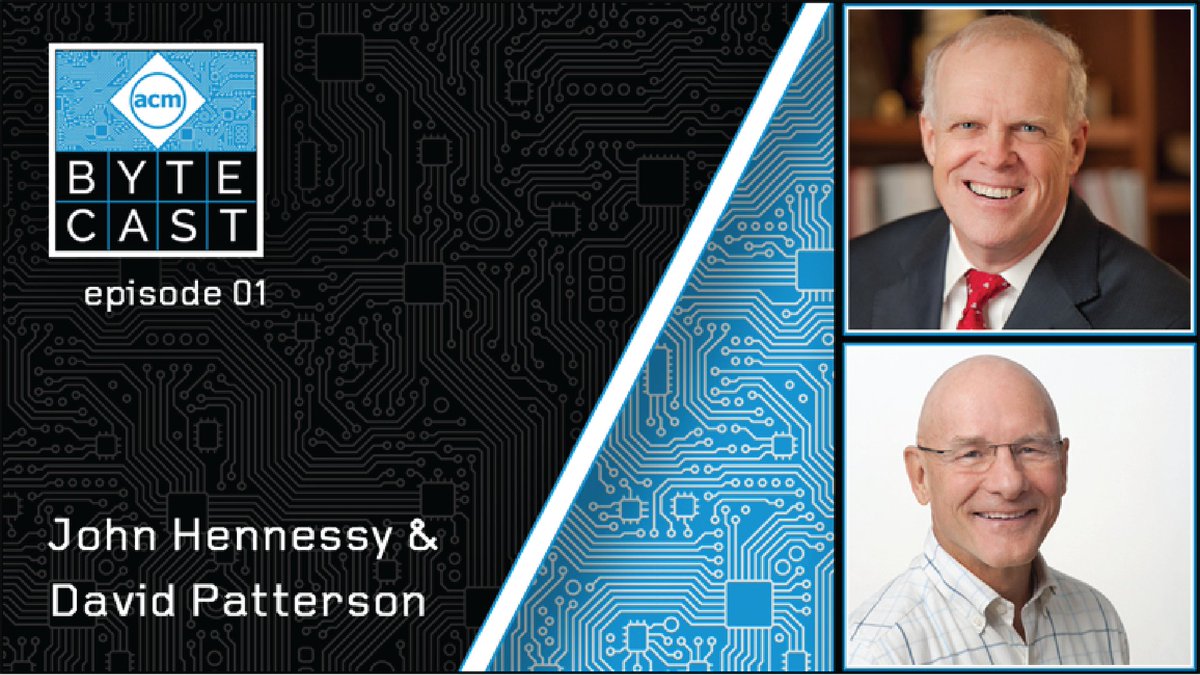 🎧 Tune in to #ACMByteCast, @TheOfficialACM's new podcast on #computing research and practice!
▶️ With #ACMTuringAward recipients John Henessey (@AlphabetInc) & David Patterson (@UCBerkeley)
ℹ️learning.acm.org/bytecast