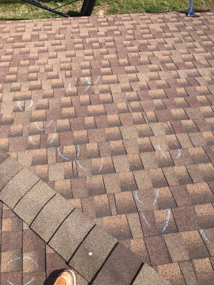 What exactly are we doing on your roof and why are we marking on it? To name just a few:
▪️Age/Deterioration
▪️Shingle Brittleness
▪️Hail and Wind Damage
▪️Damage created by small animals like squirrels
▪️Flashing and Drip Edge pull away or popped Nailed Heads
