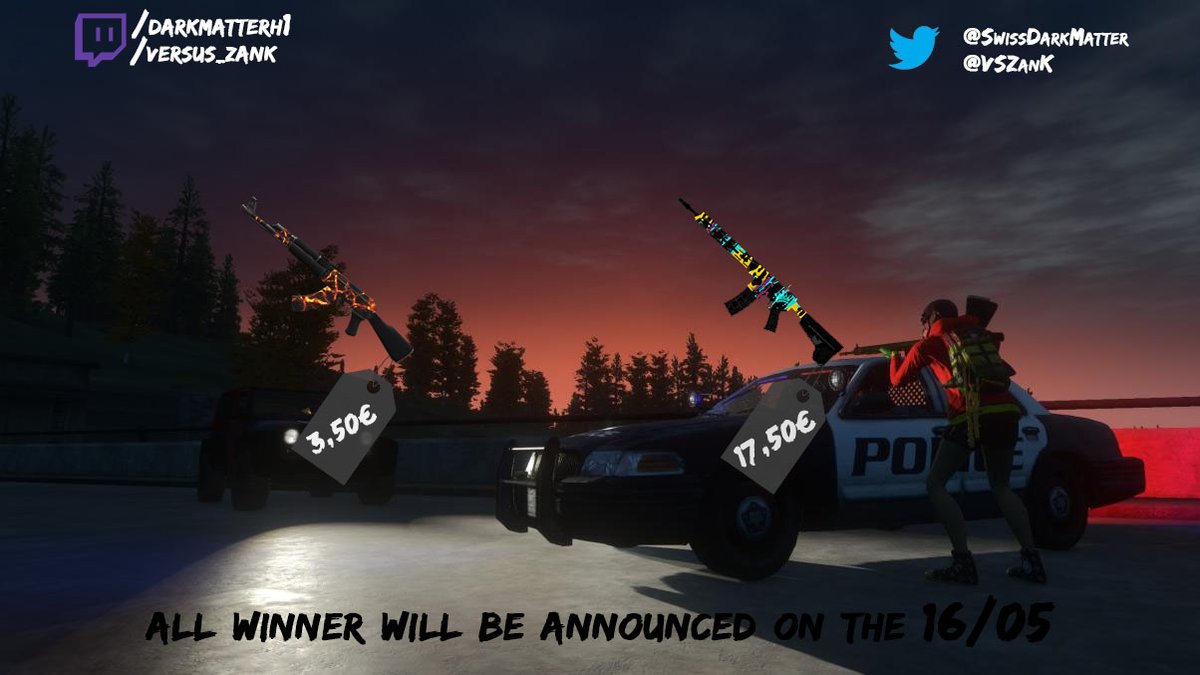 ZanKBTW's tweet photo. 🎲GIVEAWAY🔥

Let's win this AK and this AR. AK will be won by draw on Twitter and AR on our streams

✅Follow me an @SwissDarkMatter 
✅Retweet
✅Tag 1 friends

https://t.co/CWBzSNjqZd
https://t.co/4JEFLIQdOj

Rolling at end of stream!

Good luck https://t.co/2RUiMhNRp2
