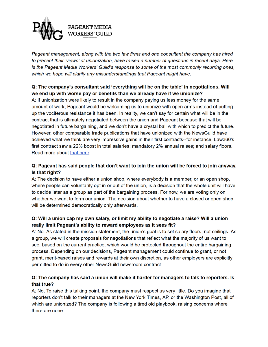 WeArePMWG's tweet photo. As Pageant rolls out its aggressive anti-union campaign, we wanted to respond to some of the points they've been raising. 

#recognizeourguilds https://t.co/fgtiXpsirp