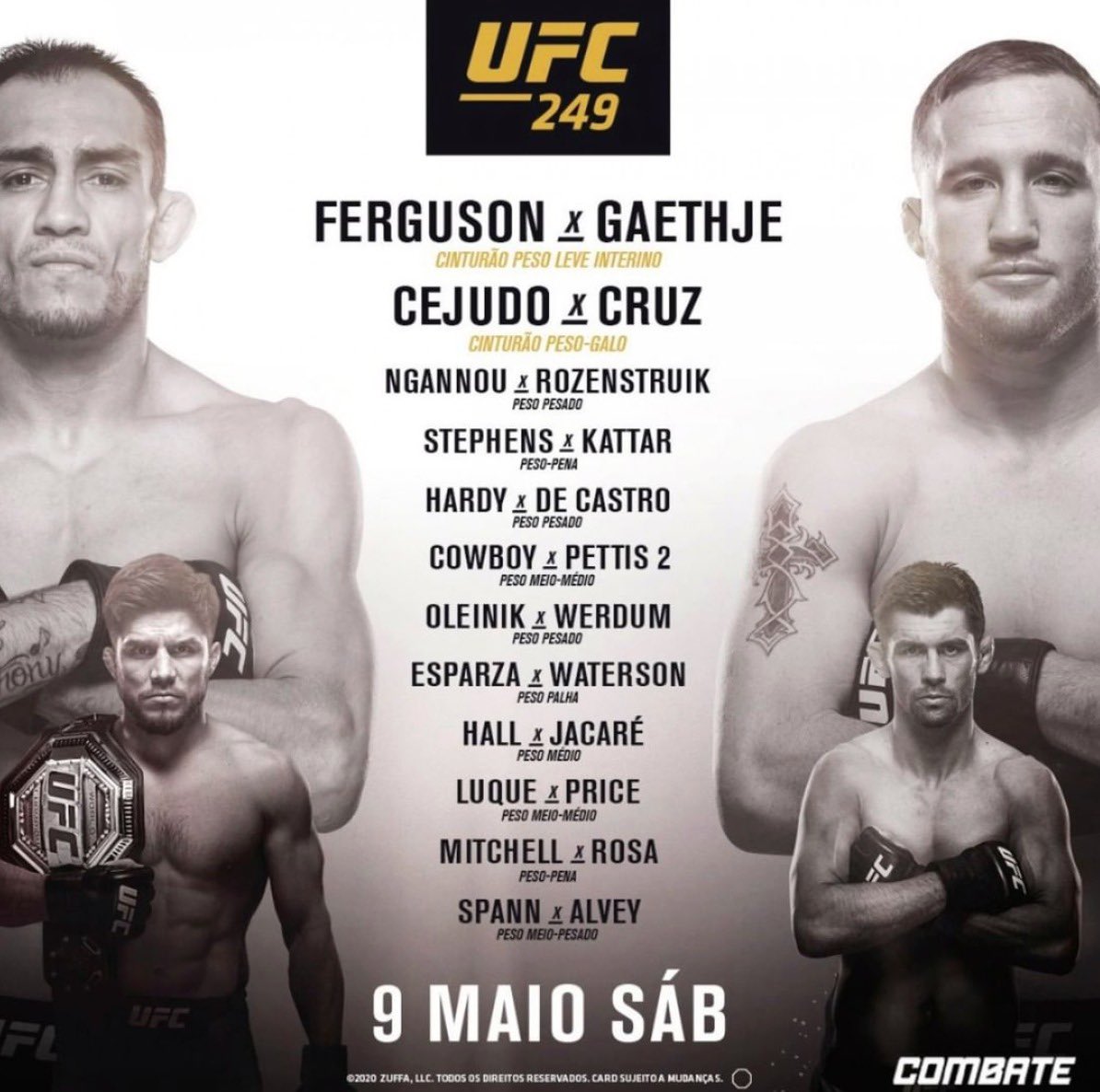 Muito ansioso para o retorno do UFC esse esse sábado, e vcs?? #UFC249 <a href="/UFCBrasil/">UFC Brasil</a>