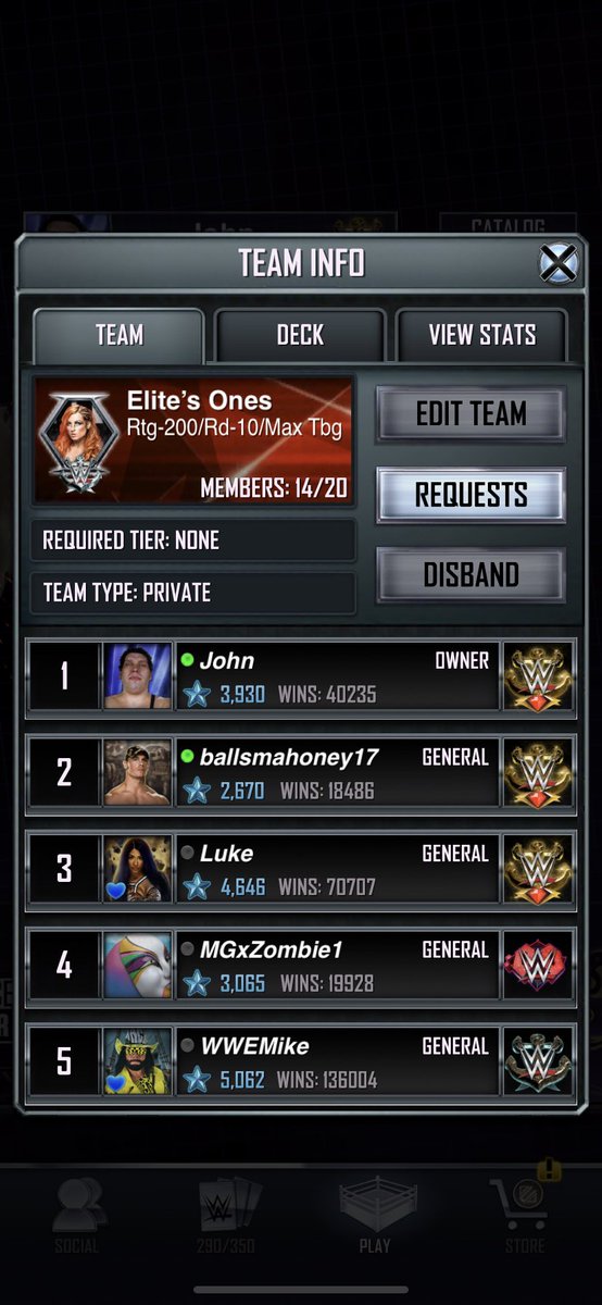 Jonatha99589670's tweet photo. Looking for 5 more players they are wm36++ grinders @DeadArmy8 @RealMGxZombie1 #Wwesupercard https://t.co/6v5aiX9Ms2