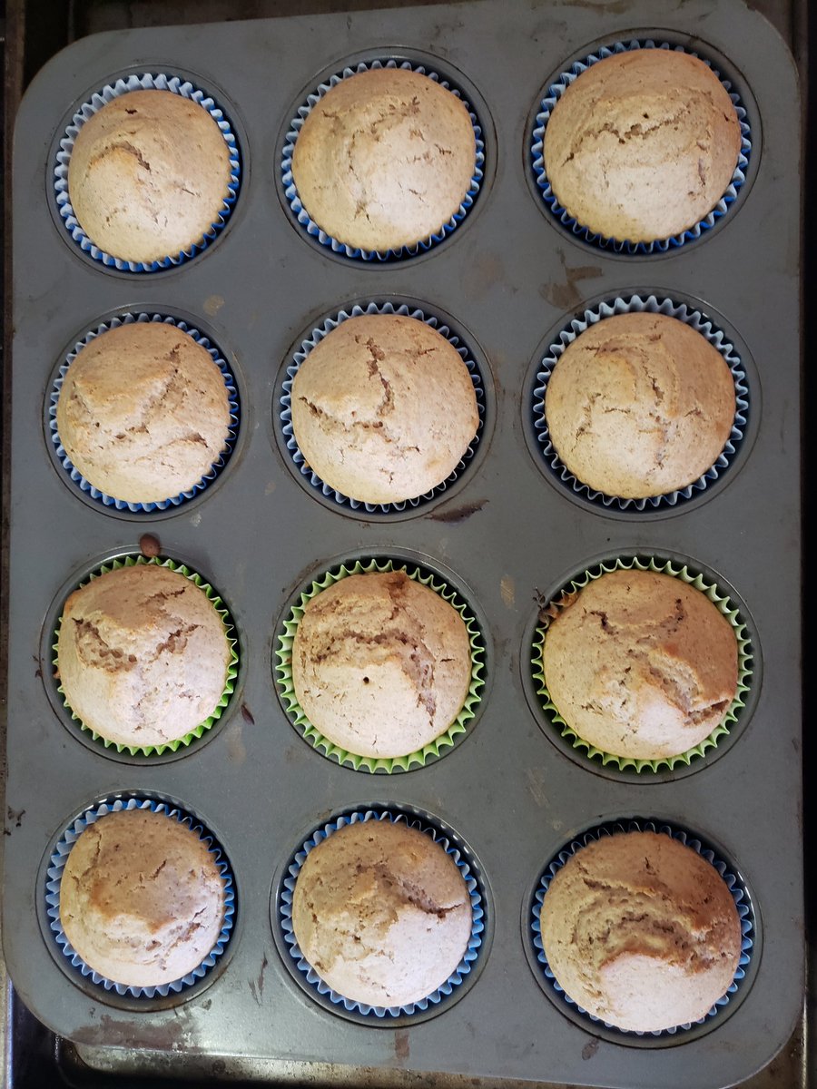 ksun427's tweet photo. Made these cinnamon muffins using the discard from my sourdough starter https://t.co/MtWJXbNB0s