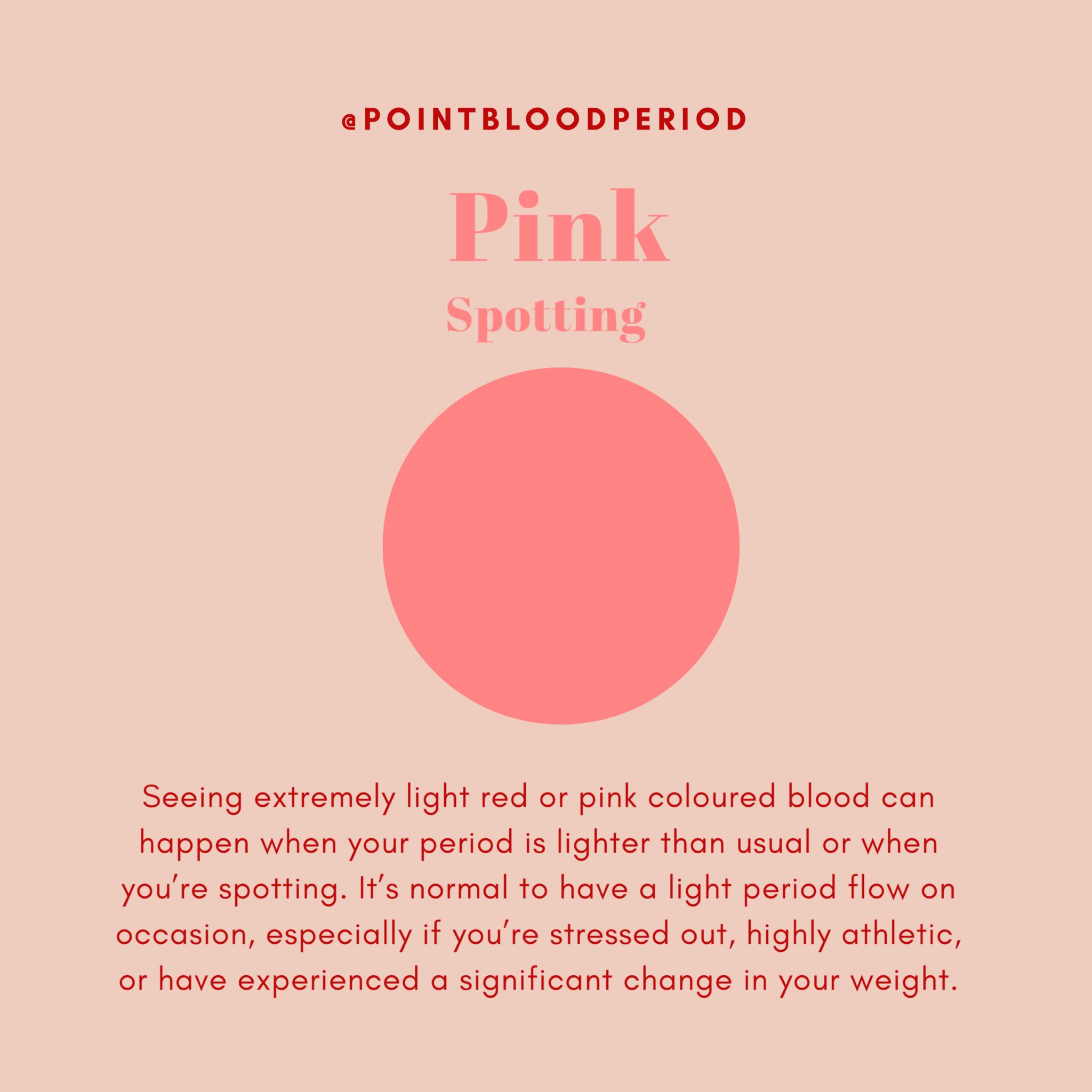 PointBloodPeriod on X: • Pink • Spotting #PointBloodPeriod https