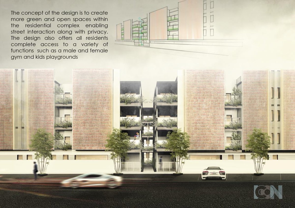 arch_meshari's tweet photo. VALLEY APARTMENTS 

من تصميمنا عمارة سكنية في الرياض حي لبن 

- كل شقة تحتوي على حديقة صغيره مطله على الوادي 

- الدور العلوي يحتوي على فراغات ترفيهيه وحدائق خارجية https://t.co/9hvpto3Y9Y