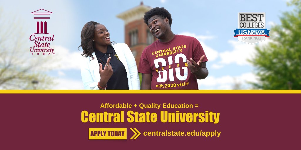 Choosing to attend college is a big step for most. Central State University makes that choice easier by providing an affordable and quality education. Apply Today - centralstate.edu/apply #ForGodForCentralForState #HBCU #StudentPres