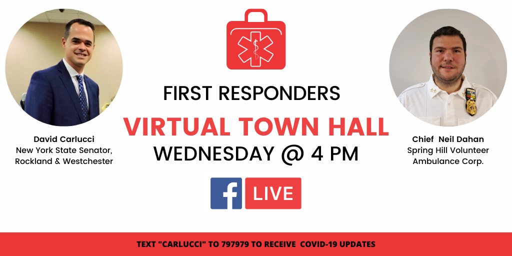 DavidCarlucci's tweet photo. Join the conversation and have your questions answered!
COVID-19 Town Hall LIVE Now
Watch Here: https://t.co/VkJ1uOZdeZ
@SuffernPolice #SpringHillEMS https://t.co/fB6RW8Qadh