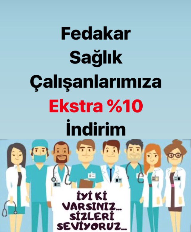 #Korona virüs salgınla mücadelede en ön cephede bizim için fedakarca çalışan Sağlık Çalışanlarımıza Avonsofa'dan yapacakları Mobilya alışverişleri için Extra %10 indirim‼️
İyi ki Varsınız 
Sizleri Seviyoruz...
<a href="/saglikbakanligi/">T.C. Sağlık Bakanlığı</a> 
<a href="/drfahrettinkoca/">Dr. Fahrettin Koca</a> 
avonsofa.com
#Covid_19