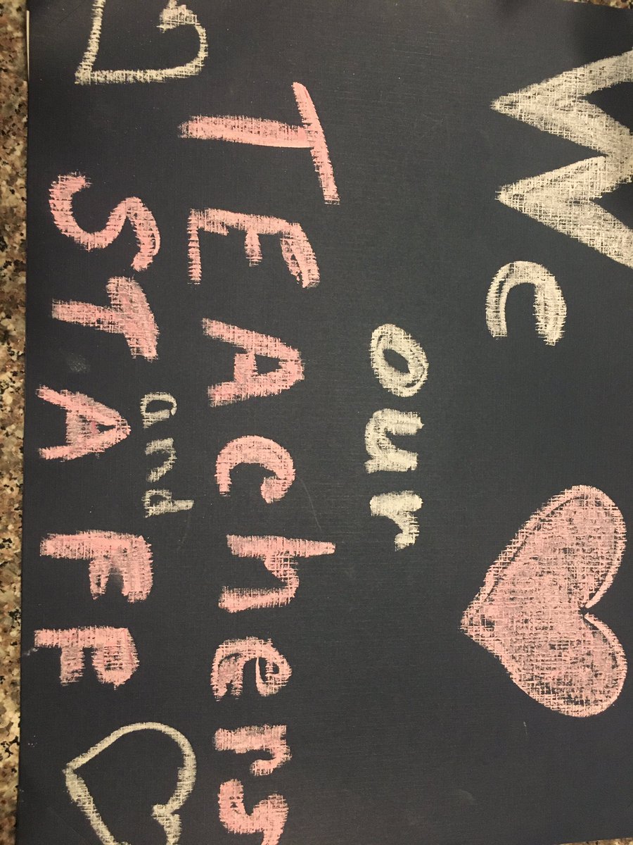 Ritter School honoring teachers and staff!!! #Chalk DrawingChallenge