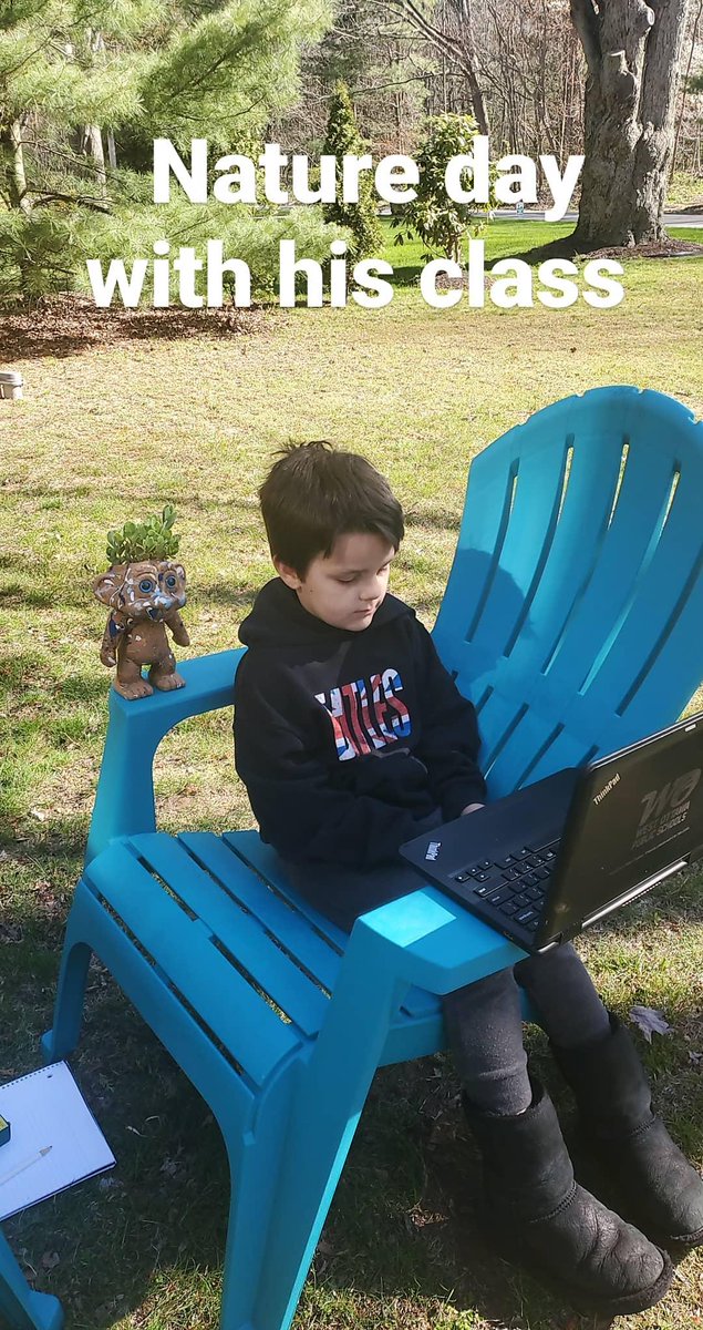 Jude and Duncan both enjoyed their class hangouts with <a href="/MrFollettWO/">Mr. Scott Follett</a> and <a href="/MrsBauerLS/">Amy Bauer</a> outside this morning. <a href="/LakeshoreWO/">Lakeshore Elementary</a>