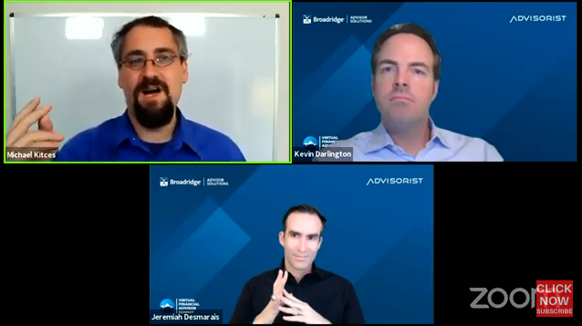 TheAdvisorist's tweet photo. LIVE @MichaelKitces: "The most dominant business change underway is how advisors run their business is the shift from transactional revenue to recurring revenue." #VirtualFASummit https://t.co/0pcyFFnDiA