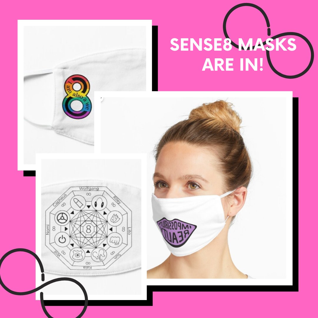 SensateDesigns's tweet photo. Sense8 Masks are now available on Redbubble ! 

*Donation will be made to Heart to Heart International!*

#sense8 #mask #covid #maskculture #masks #covid19 #lgbtq #lgbt #loveislove #facemask #equality #lovewins #lito #nomi #kala #wolfgang #capheus #riley #Will #sun #sense8love https://t.co/MKZ5fEM2JV
