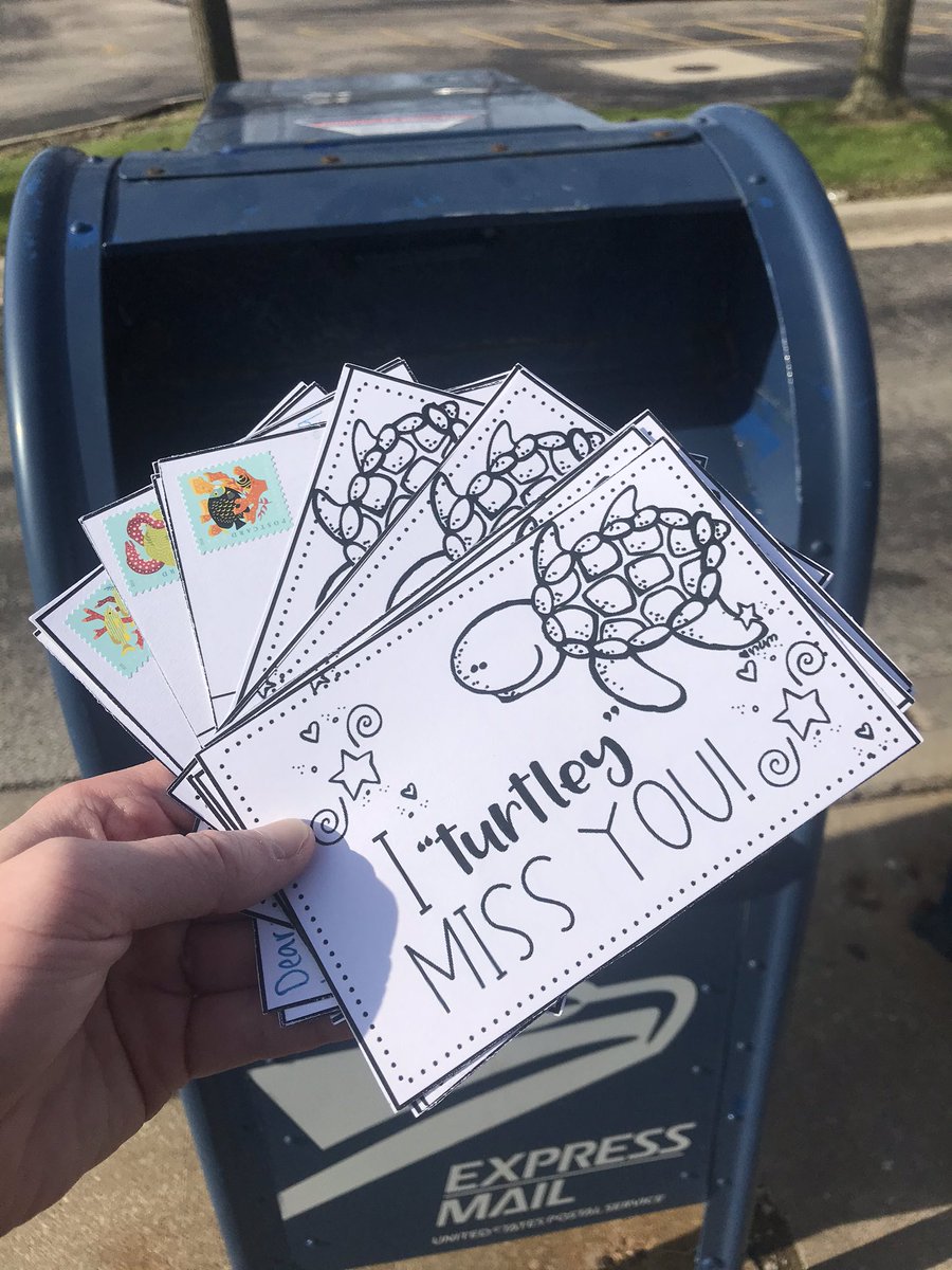 MissShimanek_54's tweet photo. Sending snail🐌 mail to continue to connect with #Team215 #54StepsUp #LakeviewSquad https://t.co/aOwJnUB3ZD