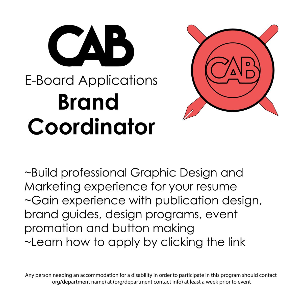 uhclcab's tweet photo. Become a a creative member of the Campus Activities Board  marketing committee today.  Here what you need to apply for this unique student student organization experience.  https://t.co/qfSco3pRCR https://t.co/0KvCjAYzOk