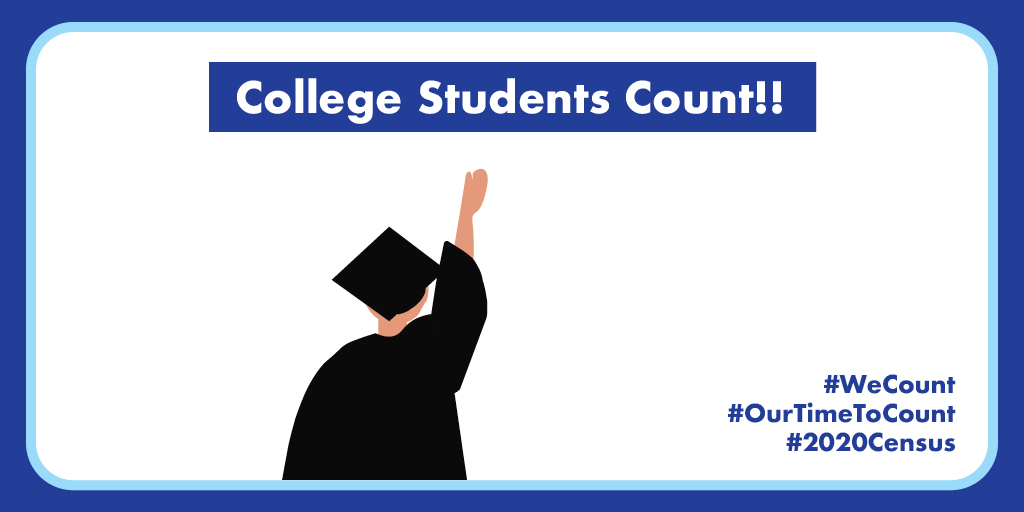 ma2020census's tweet photo. Attention college students!! If you had to move out of your off-campus housing and are now at home with your family due to COVID19, make sure you still get counted in the #2020Census based on where you WERE living while in college. #CountUsIn #Collegestudentscount #MA2020Census https://t.co/FdbxF0L7V1