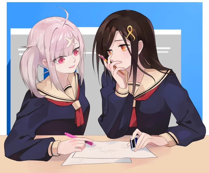 勉強中
#にじさんじ性癖コンビ
#巴絵
#いらすこや 