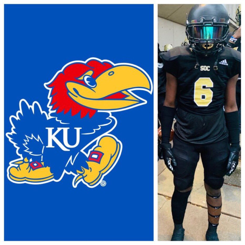 Shout out to South Oak Cliff 2023 LB Lajerrion Kennedy for picking up an offer from Kansas!#SOCNATION <a href="/LajerrionKenne1/">Lajerrion Kennedy</a> <a href="/Coach_Wheatfall/">Ellis Wheatfall III M.Ed</a> <a href="/SOCFootball1/">Coach Todd</a> <a href="/KU_Football/">Kansas Football</a>