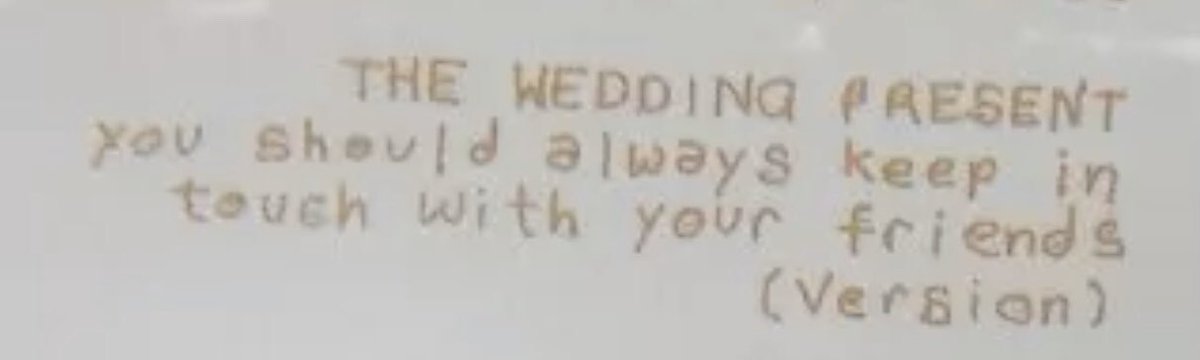 ifcooper's tweet photo. @weddingpresent Hi David, was the version of You Should Always... on the 1986 tape Ideal Guest House, was otherwise released? Thank you! https://t.co/S3is7ek997