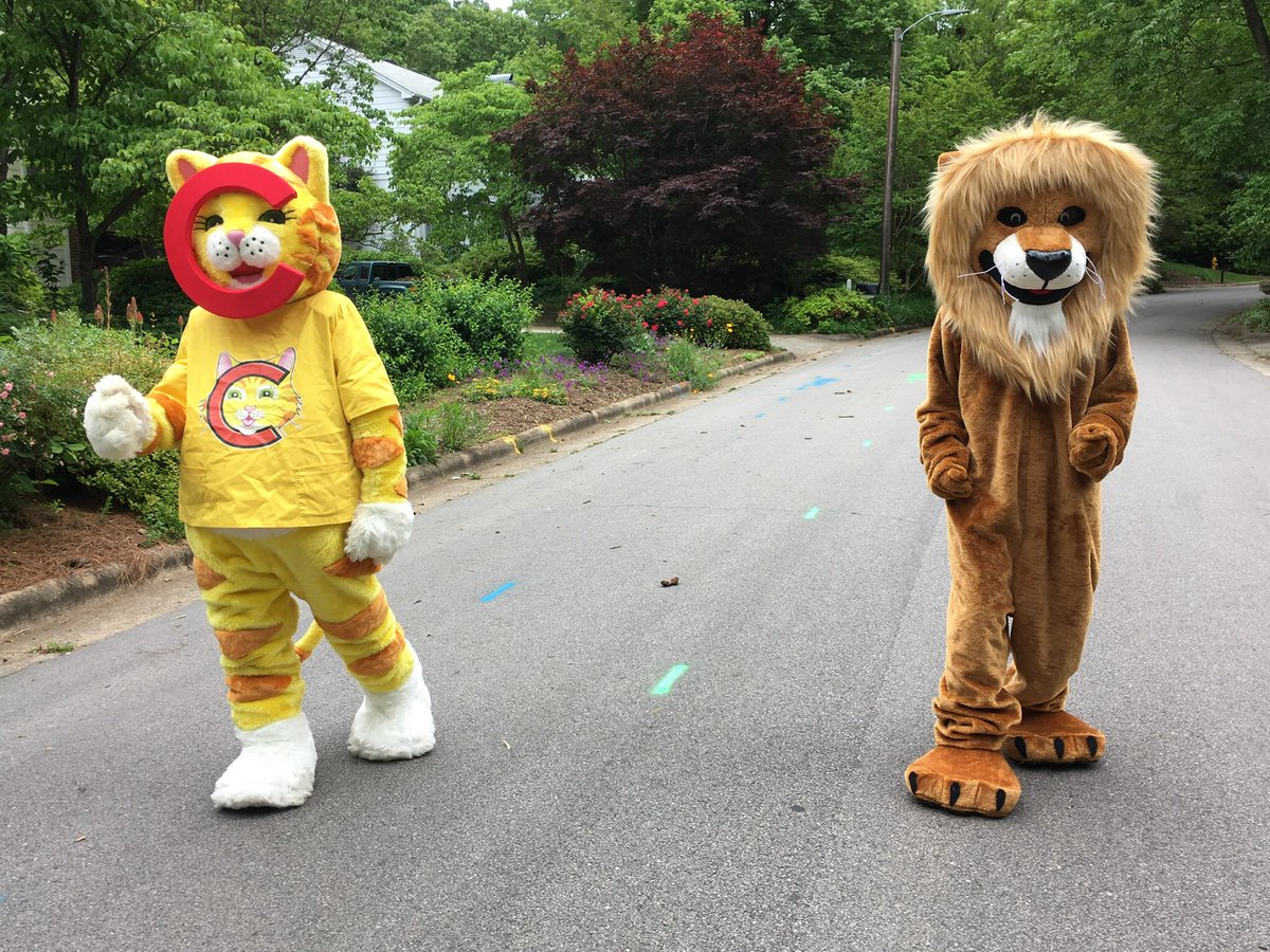 LacyESLions's tweet photo. The cool cats conversing and keeping social distancing while taking a walk! @letterland @LacyESLions #lacylionsmissingstudents @SherriMiller06 @JelynnC @CentralWCPSS https://t.co/0bvbNcJd3a