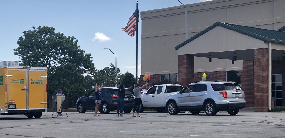 Thank you to the CvHS admin team, PTO, and Dominos for drive up pizza and ice cream. Teachers were welcomed with balloons and cheers like superstars that they are! 🌟 #ThankATeacher #JCPSTeachWeek #ClevelandProud