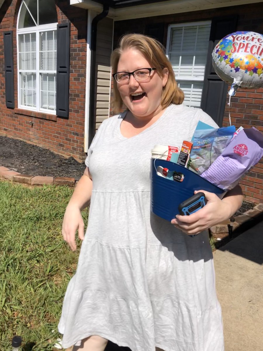 KathiMLandis's tweet photo. Showing Timberwolf love to our favorite school nurse, April Hodges, in honor of Nurse Appreciation Week! Thanks for taking such good care of us! #TeamUCPS #schoolnurseday #TeamITES #timberwolfpride @IndianTrailES @GinaChisum1 @UCPSNC @TStalberte @AGHoulihan https://t.co/zEM3edh4kF