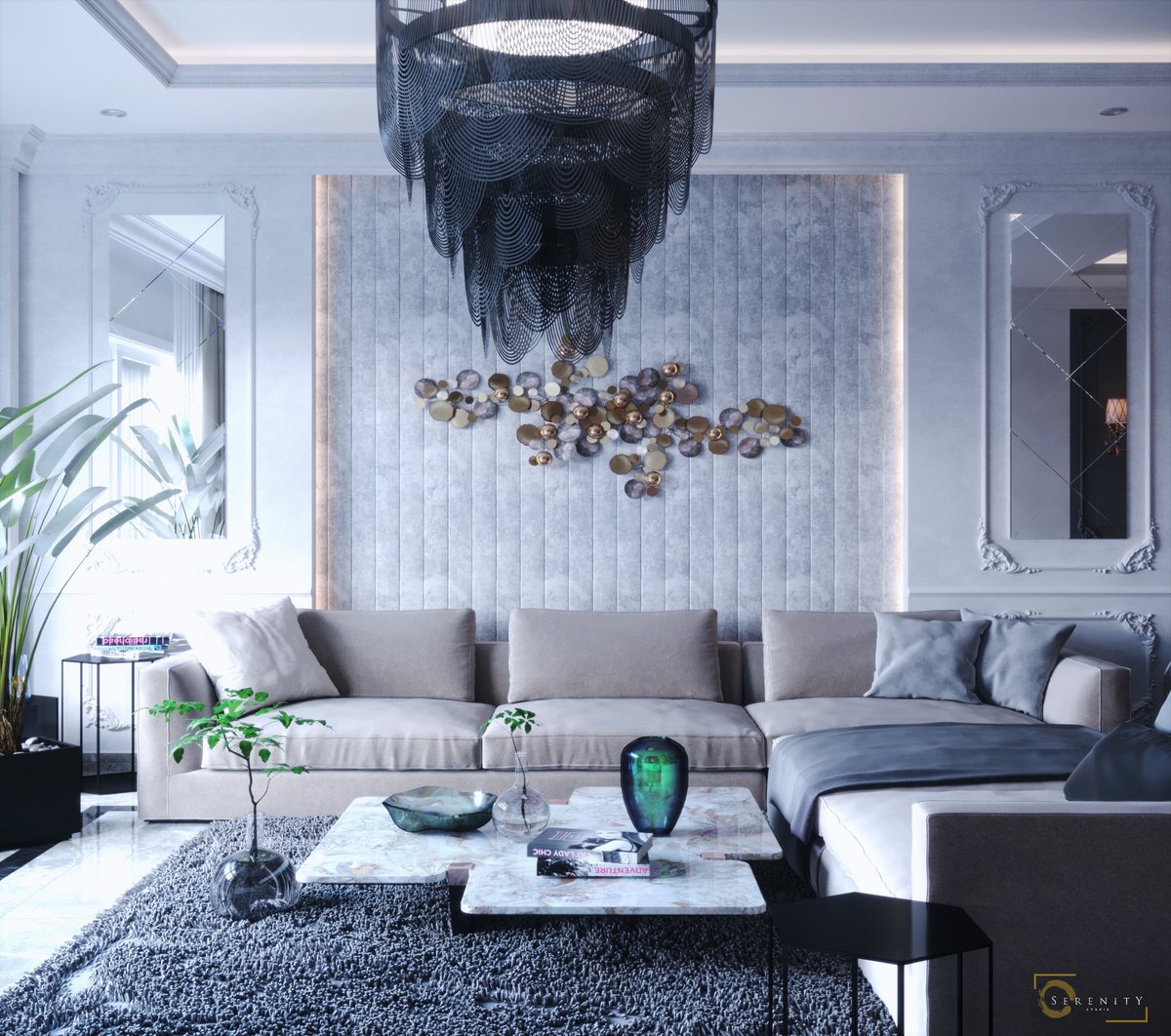 SerenityyStudio's tweet photo. Our latest work, A Contemoprary Neoclassic Reception Design in Mahalla, Egypt.

حافظ علي راحة بالك طول فترة الحظر بتصميم هادئ 🥰
#Stayhome Release your negative energy with an ergonomic design.✨ https://t.co/dMeGVaS5kU