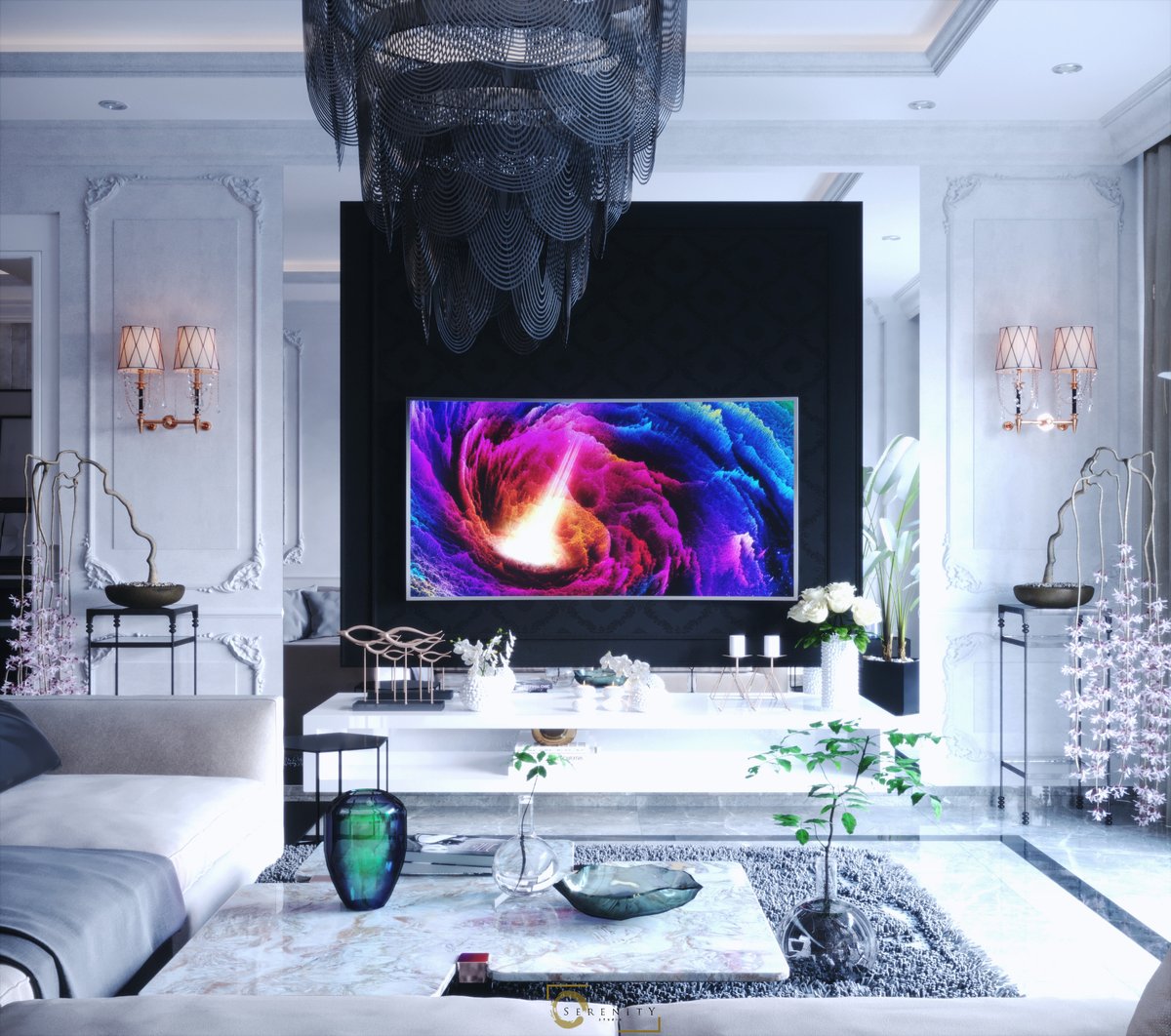 SerenityyStudio's tweet photo. Our latest work, A Contemoprary Neoclassic Reception Design in Mahalla, Egypt.

حافظ علي راحة بالك طول فترة الحظر بتصميم هادئ 🥰
#Stayhome Release your negative energy with an ergonomic design.✨ https://t.co/dMeGVaS5kU