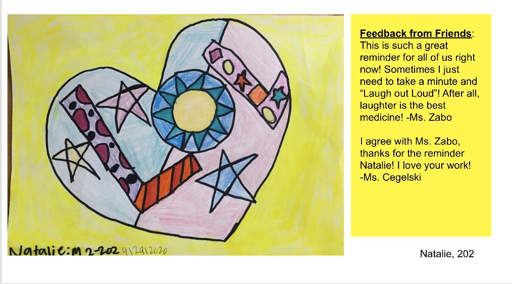s2ab0z's tweet photo. 3k-2 artists created bright, patterned work inspired by @romerobritto ! Sharing some of the masterpieces, but also appreciating our M.S. students &amp; @42Q_MotivatED teachers who took the time to give feedback! #PSMS42QFamily #TeacherAppreciationWeek #mshewitt @carlyann115 https://t.co/qX9DcKVrGU
