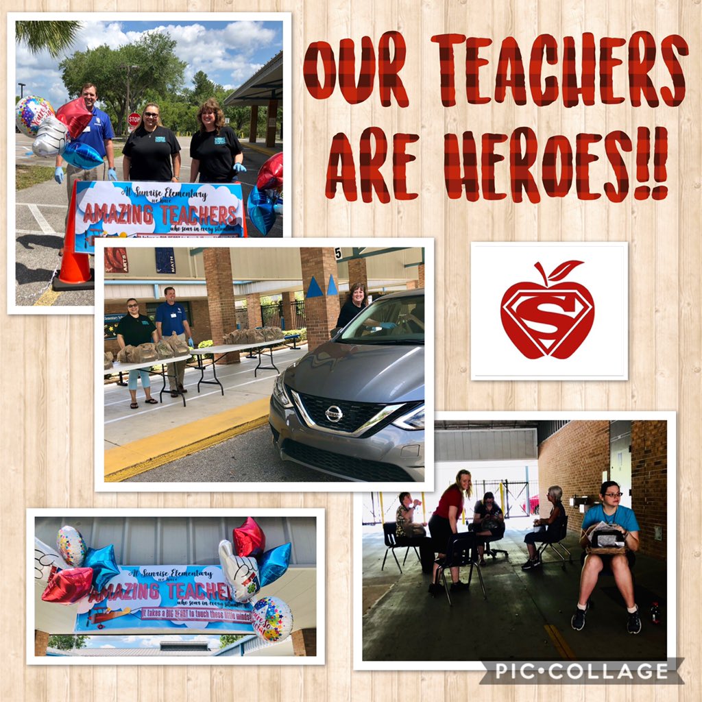 Drive in or sit and chat...six feet apart!  Lunch is served to our Sunrise heroes with love from the heart!  Happy Teacher Appreciation Week!  <a href="/BenWhitehouse98/">Ben Whitehouse</a>