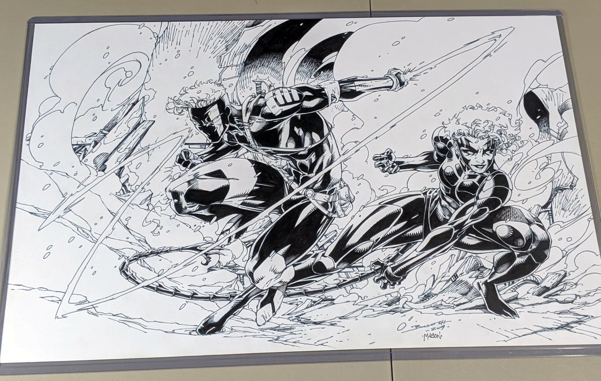 daarkanjel's tweet photo. Received a nice package of inked art boards from @mentalstudios today featuring art by @Demonpuppy , a recreation of @JimLee #Cybernary pinup, and a #Team7 homage to @JoeMadx style, cheers mate, love these!  #WildStorm #Backlash #Taboo #WetWorks #GEN13 #Basilisk #MoonKnight https://t.co/VOTEnhCzRC