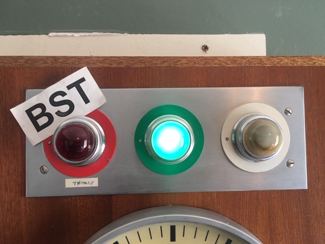 15/ Green is for go. The sound engineers (studio managers as we call them at the BBC) have a foot pedal. When they are ready for you to start talking, they flash the green. I quickly learned, jumping the green is (quite rightly) not the thing to do...