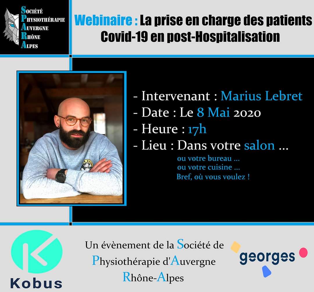 BureauSpara's tweet photo. Ça s'annonce fort Vendredi ! Prise en charge des patients #COVID19 en post-hospitalisation avec @mariuslebret à 17h en live dans votre salon ! Suivez-nous sur les réseaux et retrouvez le lien d'accès au #webinaire vendredi apres-midi ! https://t.co/fWLLYVeErQ