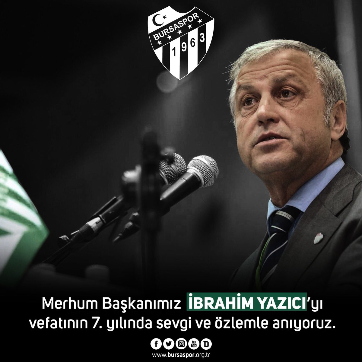 Merhum Başkanımız İbrahim Yazıcı’yı vefatının 7. yılında sevgi ve özlemle anıyoruz.