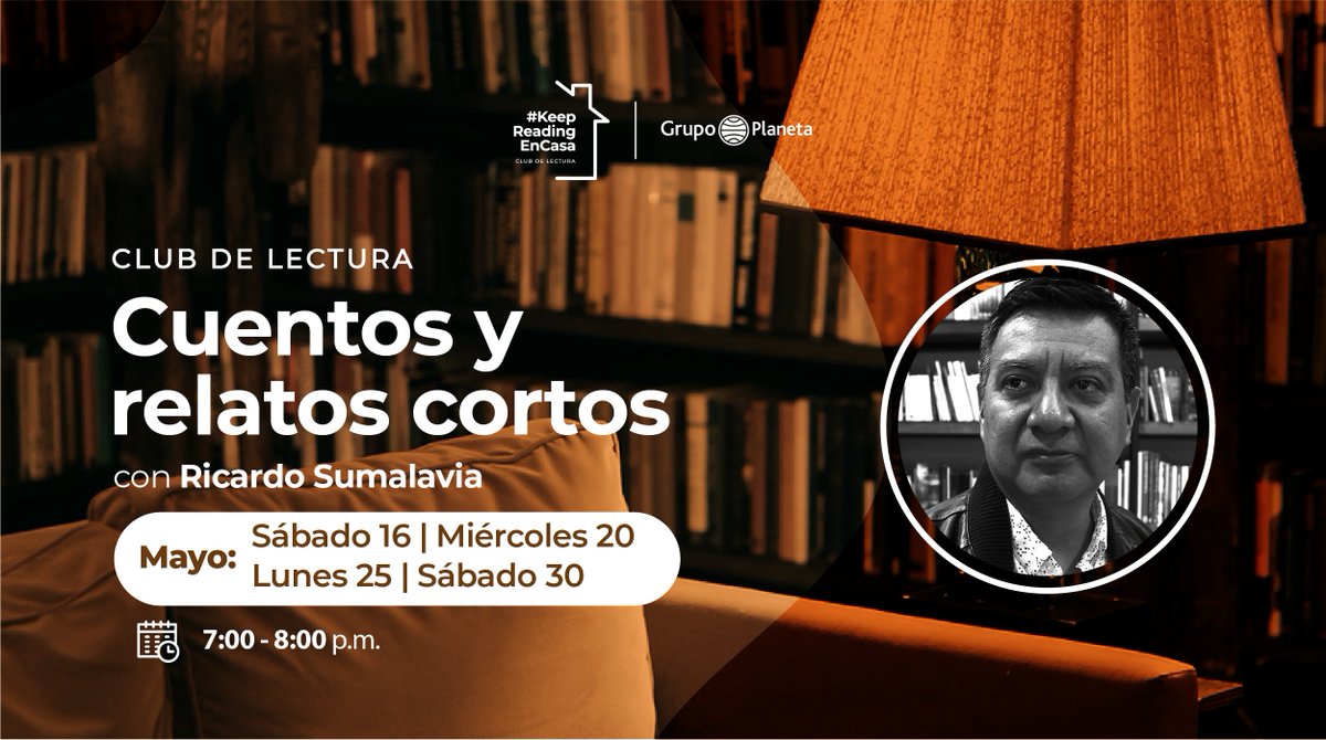 PlanetaLibrosPE's tweet photo. Los invitamos a unirse a nuestros Clubes de Lectura😍📚
Nuestros ponentes son de estos clubes son #PierreCastro @kathyserranop #BrunoPolack y #RicardoSumalavia
👉No olvides registrarte en los que más te gusten: https://t.co/PcVT5OPHNS
#CLKeepReadingEnCasa 📖🏡 https://t.co/rVJj9NeR9h