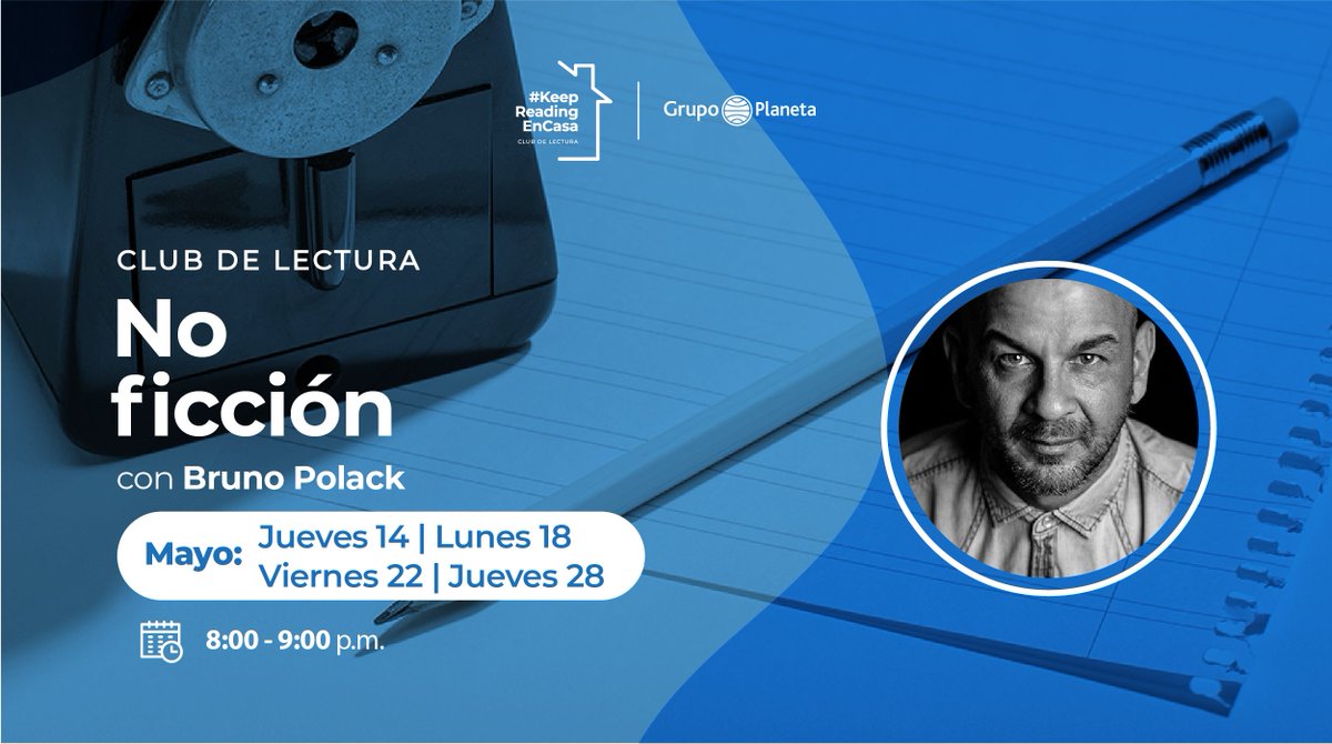 PlanetaLibrosPE's tweet photo. Los invitamos a unirse a nuestros Clubes de Lectura😍📚
Nuestros ponentes son de estos clubes son #PierreCastro @kathyserranop #BrunoPolack y #RicardoSumalavia
👉No olvides registrarte en los que más te gusten: https://t.co/PcVT5OPHNS
#CLKeepReadingEnCasa 📖🏡 https://t.co/rVJj9NeR9h
