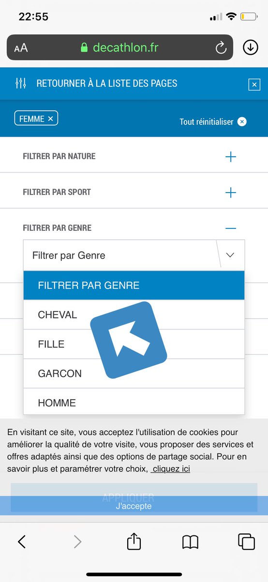 spoutnik0301's tweet photo. J’adore le site de @Decathlon . Pour simplifier la recherche il y a des filtres. On peut sélectionner que les vêtements pour femmes ou pour hommes, selon son genre quoi... enfin pas seulement. C’est sans doute une histoire d’amitié. #ecommerce #theoriedugenrenewage https://t.co/WPqQNlHkUv