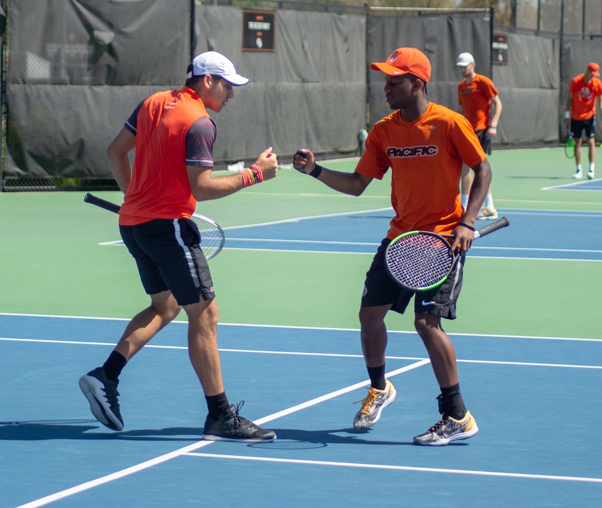 PacificMTennis's tweet photo. Tad, Nathan, Zeki, Ross and Akram!

Thank you for all you've given to this program over the past four years. We know that whatever you do following Pacific, you'll be #Set4Success. Why? 

Because you're a Tiger, that's why. 

#UpRoar https://t.co/FBtQrGvGzA